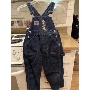 Vintage Mickey & Co Corduroy Navy Blue Overalls Size 7